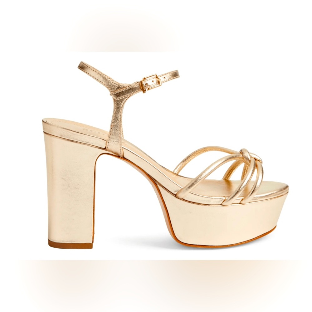 SCHUTZ Gold Platform Sandals